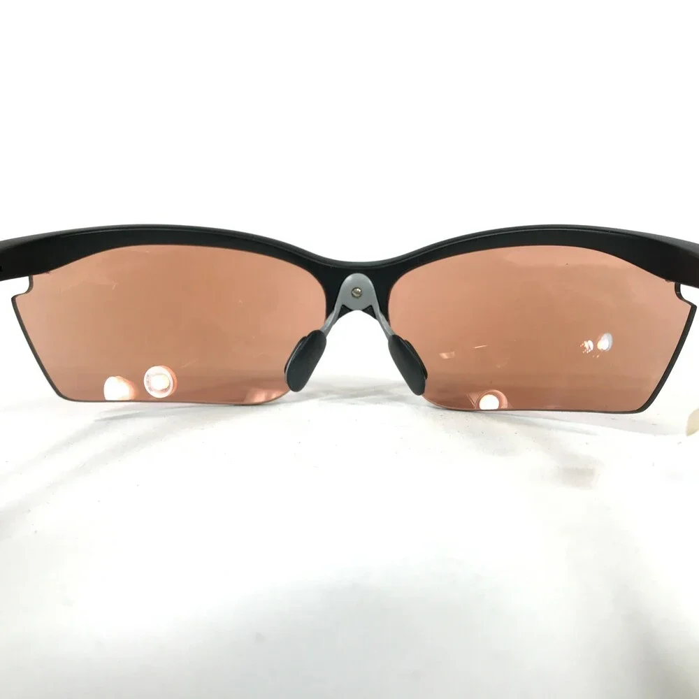 Uvex Fly Sunglasses Matte Black Gray Wrap Frames with Pink Lenses 69-15-135